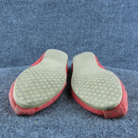 TOMS Women Flat Shoes Orange Fabric Slip On Size 8 Medium - Picture 9 of 10